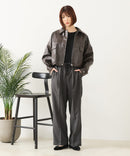 【fort point/フォートポイント】フェイクレザー ショート丈 ブルゾン