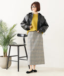 【fort point/フォートポイント】フェイクレザー ショート丈 ブルゾン