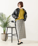 【fort point/フォートポイント】フェイクレザー ショート丈 ブルゾン