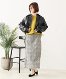 【fort point/フォートポイント】フェイクレザー ショート丈 ブルゾン