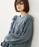 【C-FORT POINT/フォートポイント】フリンジニットプルオーバー