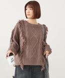 【C-FORT POINT/フォートポイント】フリンジニットプルオーバー