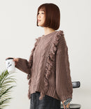 【C-FORT POINT/フォートポイント】フリンジニットプルオーバー