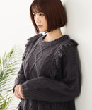 【C-FORT POINT/フォートポイント】フリンジニットプルオーバー