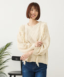 【C-FORT POINT/フォートポイント】フリンジニットプルオーバー