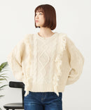 【C-FORT POINT/フォートポイント】フリンジニットプルオーバー