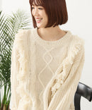 【C-FORT POINT/フォートポイント】フリンジニットプルオーバー