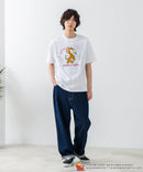 新柄追加！！【TOM AND JERRY/トムとジェリー】オリジナルデザイン 刺繍 Tシャツ ジェリー タフィー ドロップショルダー ビッグシルエット ユニセックス キャラクター