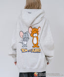 【TOM and JERRY/トムとジェリー】【ユニセックスデザインでリンクコーデにも◎】裏起毛プルオーバーパーカー フーディ 保温 カジュアル キャラクター トム ジェリー タフィー サカナ