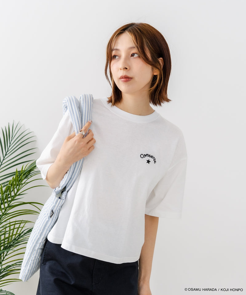 CONVERSE/コンバース】CONVERSE×OSAMUGOODS 天竺 CAT サガラ刺繍Tシャツ