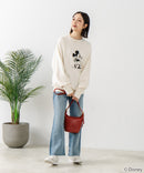 【DISCUS×DISNEY】「ミッキーマウス」キャラクタープリントスウェットトレーナー メンズ レディース ユニセックス