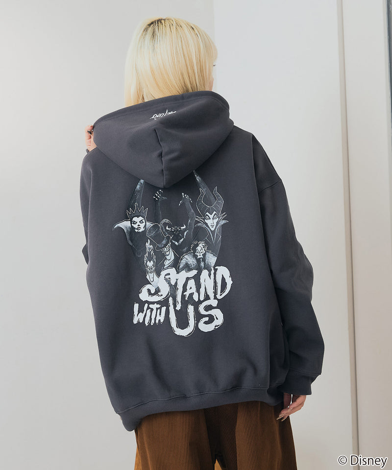 【DISNEY/ディズニー】＜ナイトメアー・ビフォア・クリスマス＞＜ディズニーヴィランズ＞ビッグシルエット 裏起毛 プルオーバーパーカー フーディー ドロップショルダー オーバーサイズ