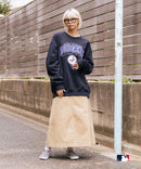 【MLB/メジャーリーグベースボール】 裏起毛 レトロロゴ クルーネックトレーナー スウェット