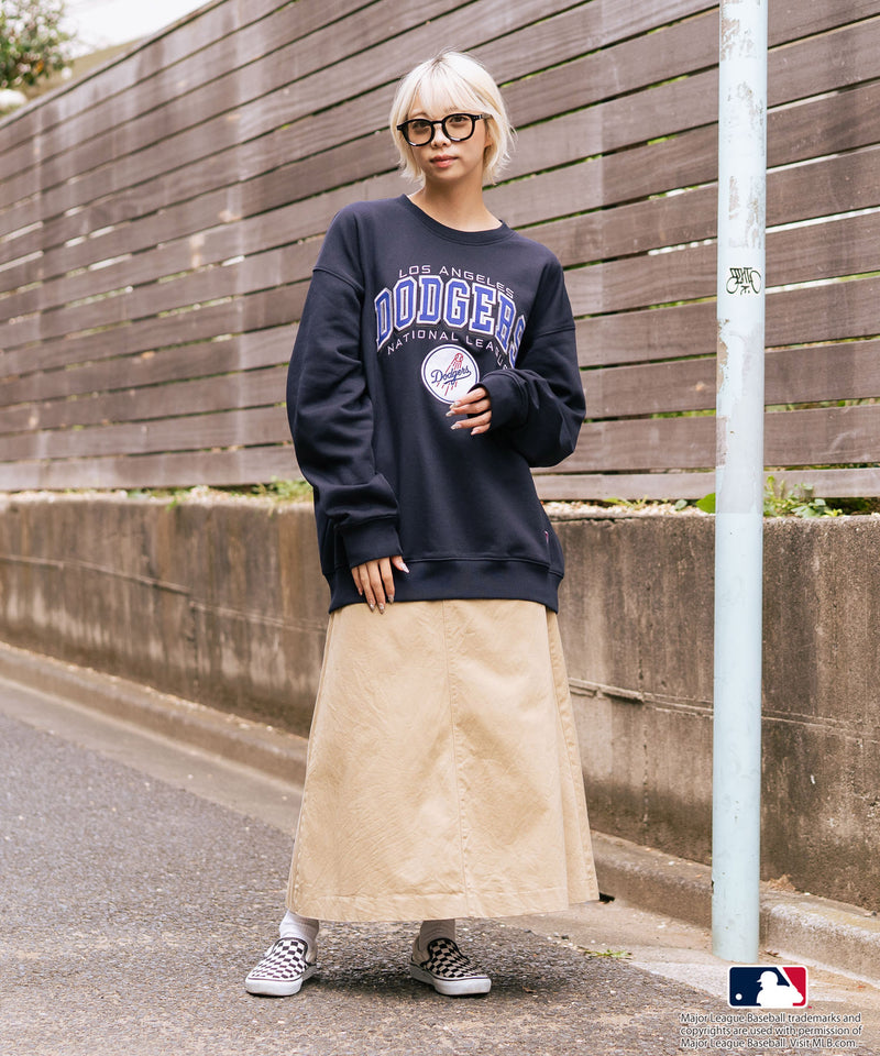 【MLB/メジャーリーグベースボール】 裏起毛 レトロロゴ クルーネックトレーナー スウェット