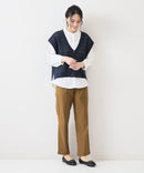 【FORTPOINT/フォートポイント】ニットベスト+ブラウスアンサンブル zo