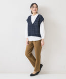 【FORTPOINT/フォートポイント】ニットベスト+ブラウスアンサンブル zo