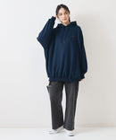 【BEVERLY HILLS POLO CLUB/ビバリーヒルズポロクラブ】ブランドロゴ ワンポイント刺繍 カゼット付 プルパーカー/ワイドシルエット/裏起毛