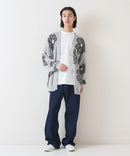 【（What it isNt）ART BY MARKGONZALES / (ワットイットイズント) アートバイマークゴンザレス】シャギーダブルジャガード ニットカーディガン  ユニセックス zo