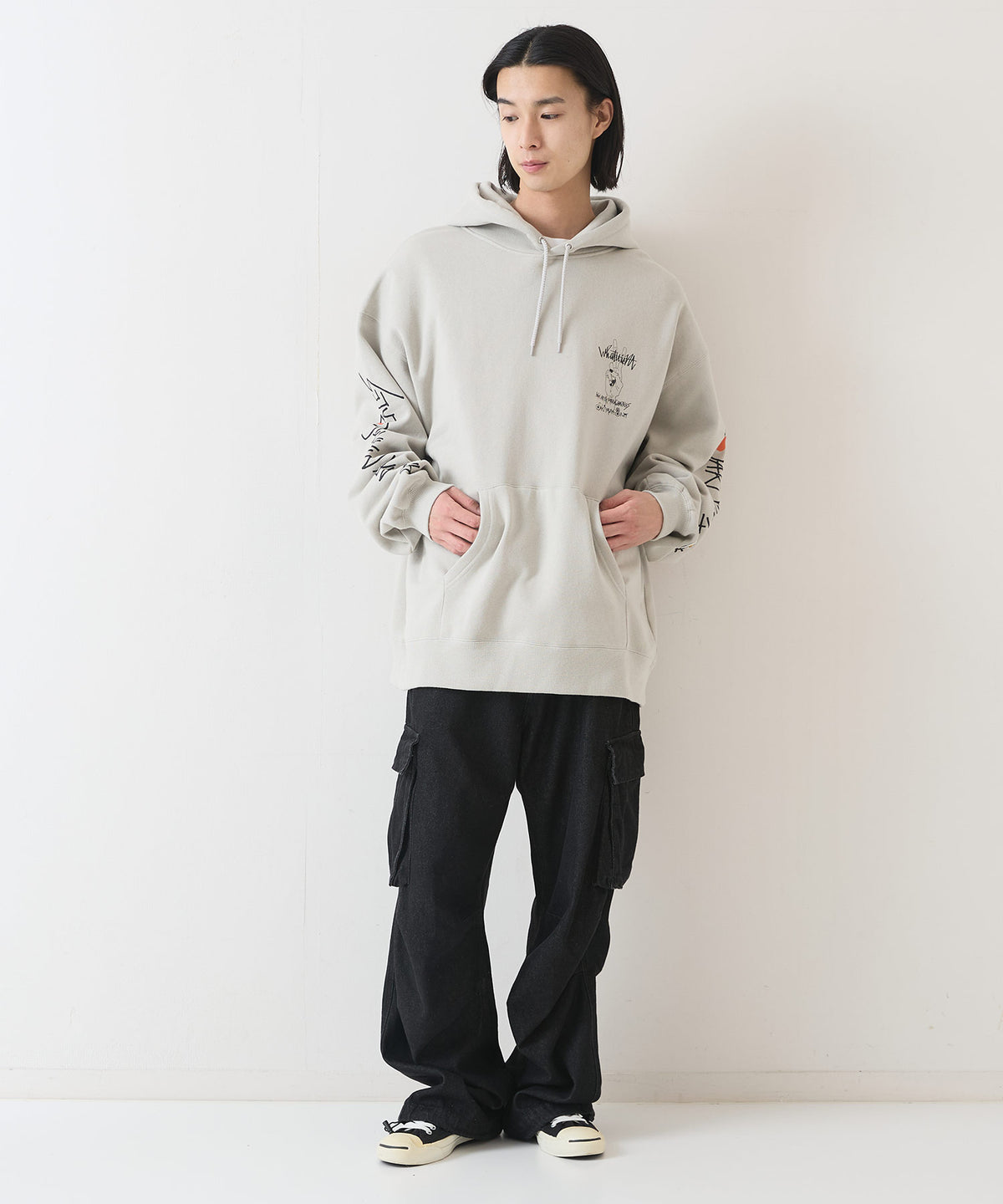 SAKIYAMA コラボ BIG フーデッド パーカー What it isNt ワットイット 