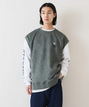 【（What it isNt）ART BY MARKGONZALES / (ワットイットイズント) アートバイマークゴンザレス】 スエードタッチベスト ロンT リアルレイヤード 2枚セット