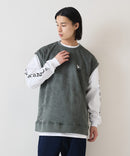 【（What it isNt）ART BY MARKGONZALES / (ワットイットイズント) アートバイマークゴンザレス】 スエードタッチベスト ロンT リアルレイヤード 2枚セット