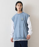 【（What it isNt）ART BY MARKGONZALES / (ワットイットイズント) アートバイマークゴンザレス】 スエードタッチベスト ロンT リアルレイヤード 2枚セット