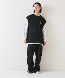 【（What it isNt）ART BY MARKGONZALES / (ワットイットイズント) アートバイマークゴンザレス】 スエードタッチベスト ロンT リアルレイヤード 2枚セット