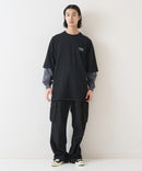 【（What it isNt）ART BY MARKGONZALES / (ワットイットイズント)アートバイマークゴンザレス】 リアル レイヤード ロンT  半袖T ロンT 2枚セット ユニセックス