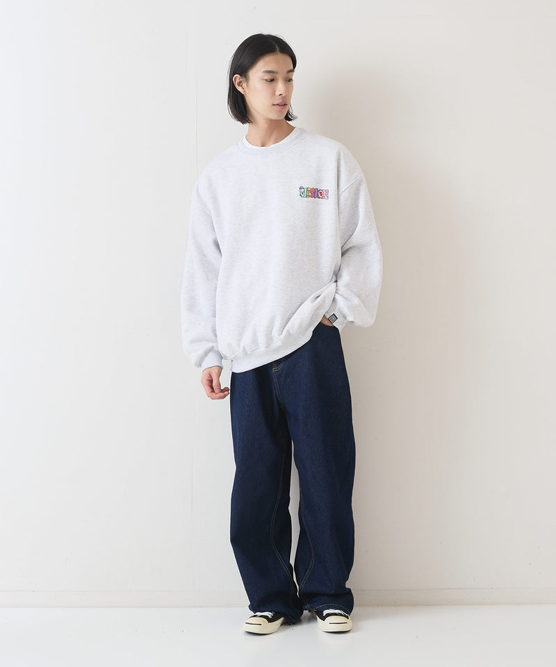 【VISION STREET WEAR/ヴィジョンストリートウェア】MONSTER LOGO SWEAT/オーバーサイズ 裏起毛 バックプリント ロゴ ワンポイント スウェット トレーナー/レディース メンズ zo