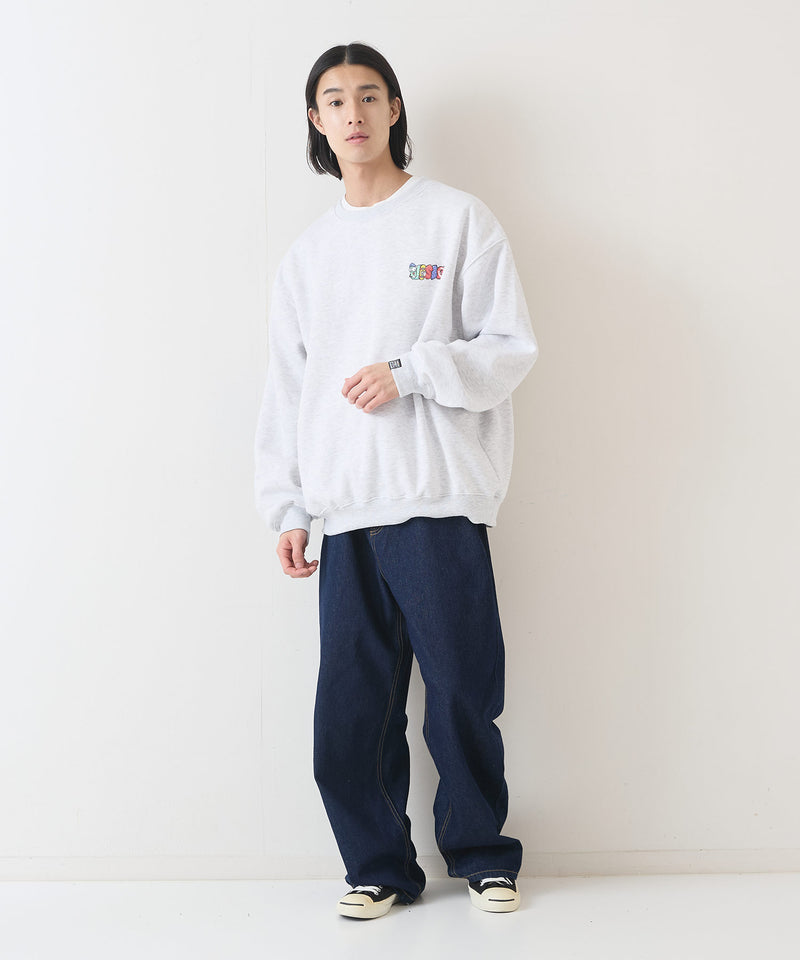 【VISION STREET WEAR/ヴィジョンストリートウェア】MONSTER LOGO SWEAT/オーバーサイズ 裏起毛 バックプリント ロゴ ワンポイント スウェット トレーナー/レディース メンズ zo