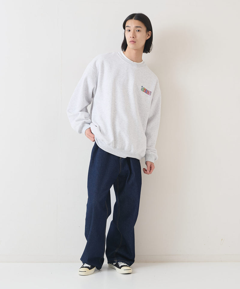 【VISION STREET WEAR/ヴィジョンストリートウェア】MONSTER LOGO SWEAT/オーバーサイズ 裏起毛 バックプリント ロゴ ワンポイント スウェット トレーナー/レディース メンズ zo