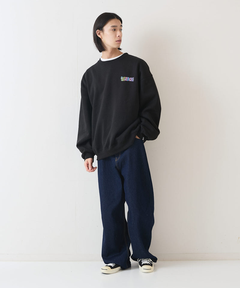 【VISION STREET WEAR/ヴィジョンストリートウェア】MONSTER LOGO SWEAT/オーバーサイズ 裏起毛 バックプリント ロゴ ワンポイント スウェット トレーナー/レディース メンズ zo