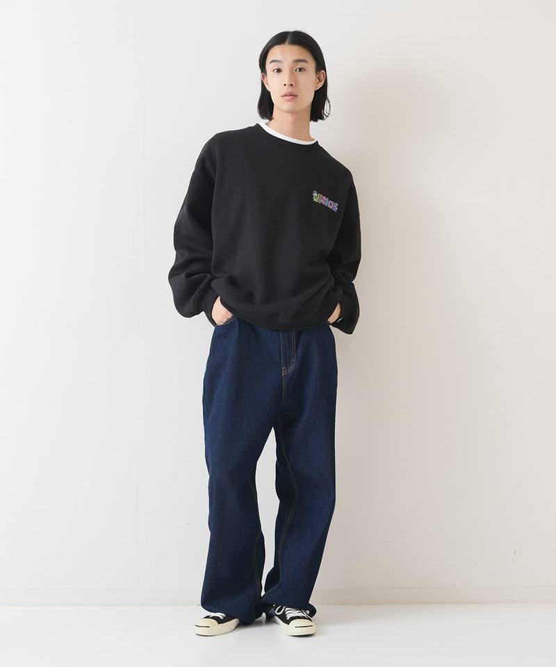 【VISION STREET WEAR/ヴィジョンストリートウェア】MONSTER LOGO SWEAT/オーバーサイズ 裏起毛 バックプリント ロゴ ワンポイント スウェット トレーナー/レディース メンズ zo