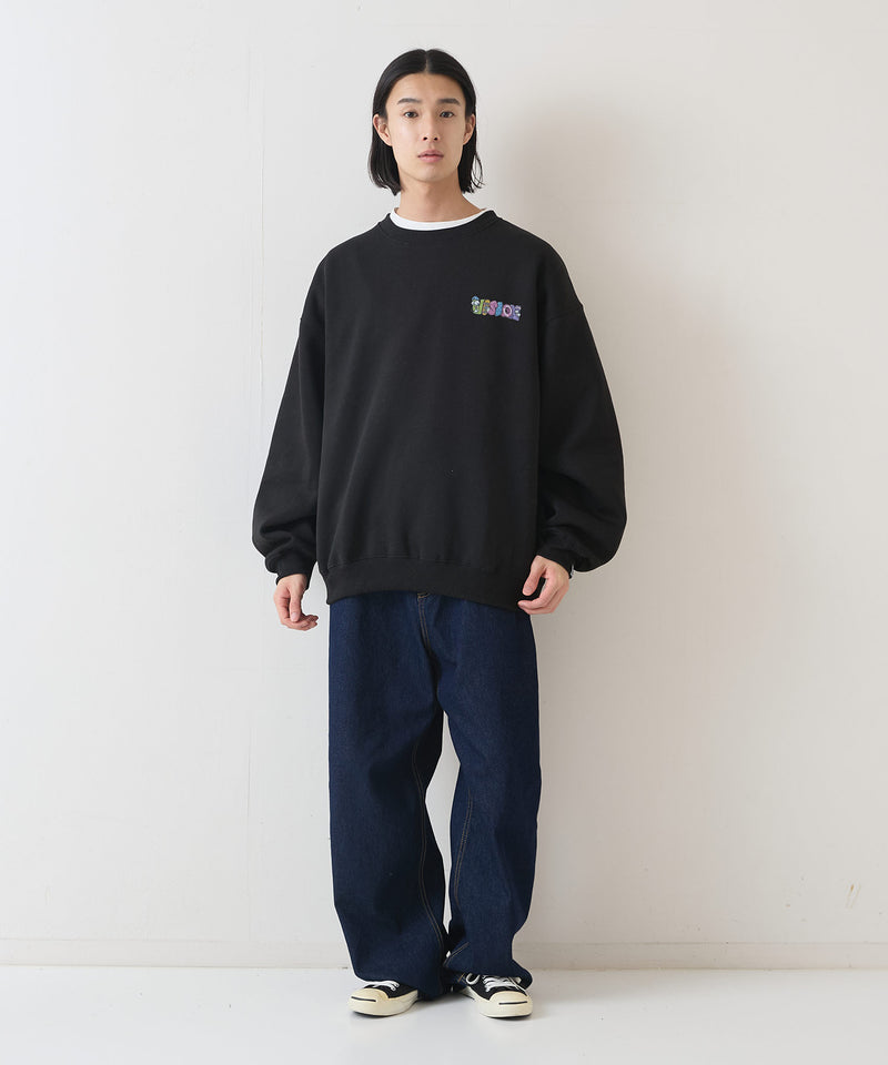 【VISION STREET WEAR/ヴィジョンストリートウェア】MONSTER LOGO SWEAT/オーバーサイズ 裏起毛 バックプリント ロゴ ワンポイント スウェット トレーナー/レディース メンズ zo