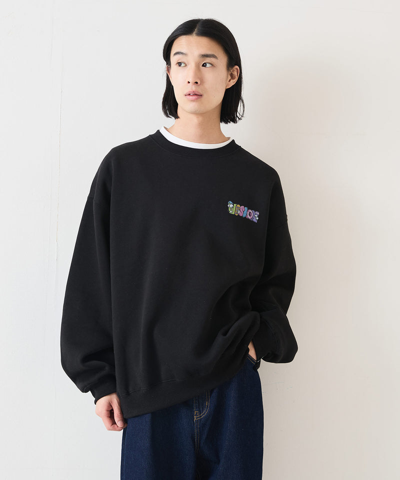 【VISION STREET WEAR/ヴィジョンストリートウェア】MONSTER LOGO SWEAT/オーバーサイズ 裏起毛 バックプリント ロゴ ワンポイント スウェット トレーナー/レディース メンズ zo