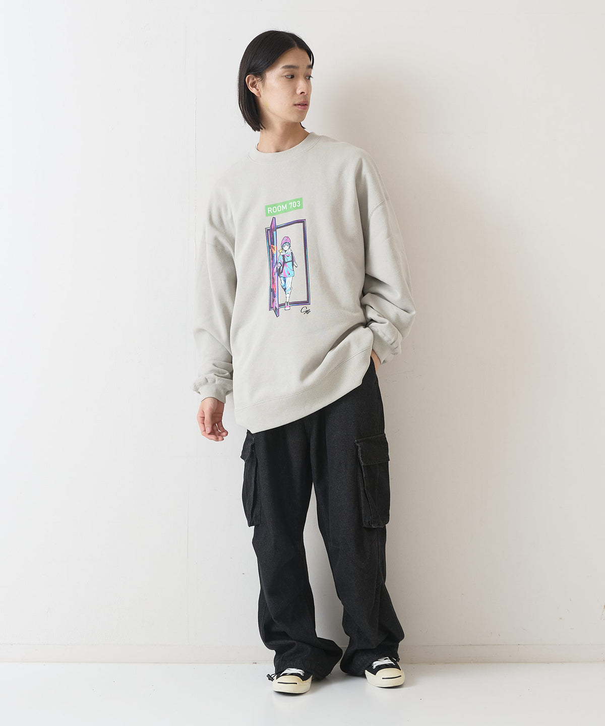 703号室 コラボ BIG トレーナー What it isNt ワットイット