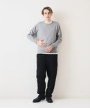 高機能カシミヤタッチ クルーネック セーター 素肌で着れるセーター マシンウォッシャブル アンチプリング 静電気防止 ストレッチ BLUE STANDARD