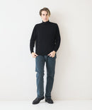 高機能 カシミヤタッチ タートルネックセーター 素肌で着れるセーター マシンウォッシャブル アンチプリング 静電気防止 ストレッチ　ウォームビズ BLUE STANDARD