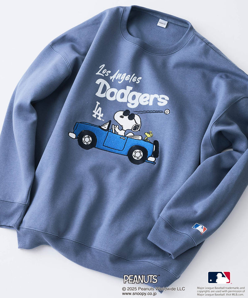 【PEANUTS×MLB】オリジナルデザイン 裏起毛トレーナー ヤンキース ドジャース カブス キャラクター