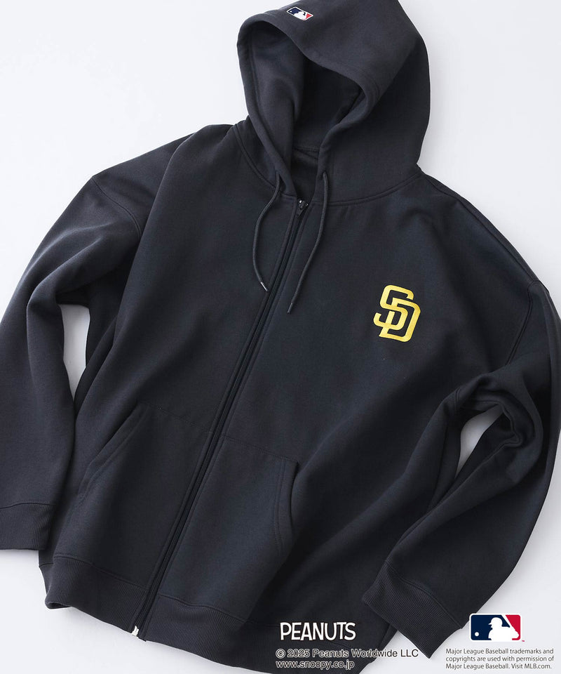 【PEANUTS×MLB】オリジナルデザイン フルジップパーカー ヤンキース ドジャース カブス キャラクター