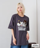 【タマ＆フレンズ～うちのタマ知りませんか？】オリジナルデザインTシャツ バイキンくん 刺繍 ドロップショルダー ユニセックス