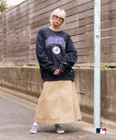 【MLB/メジャーリーグベースボール】 裏起毛 レトロロゴ クルーネックトレーナー スウェット