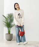 【DISCUS×DISNEY】「ミッキーマウス」キャラクタープリントスウェットトレーナー メンズ レディース ユニセックス