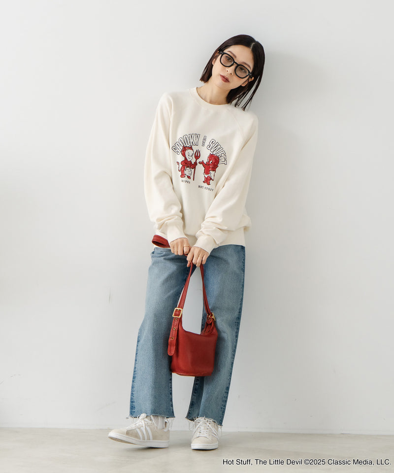 【DISCUS×HOT STUFF×Casper】キャラクタープリントスウェットトレーナー メンズ レディース ユニセックス