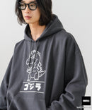 【GODZILLA/ゴジラ】ゴジラ キングギドラ オリジナルデザイン ビッグシルエット 裏起毛 プルオーバーパーカー フーディー ドロップショルダー オーバーサイズ