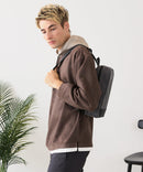 【BLUE STANDARD/ブルースタンダード】切り替え フェイクレザー ボディーバッグ