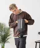 【BLUE STANDARD/ブルースタンダード】切り替え フェイクレザー ボディーバッグ