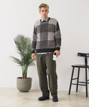 【BLUE STANDARD/ブルースタンダード】モールチェックニット セーター 冬服 防寒 暖服