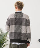 【BLUE STANDARD/ブルースタンダード】モールチェックニット セーター 冬服 防寒 暖服