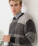 【BLUE STANDARD/ブルースタンダード】モールチェックニット セーター 冬服 防寒 暖服